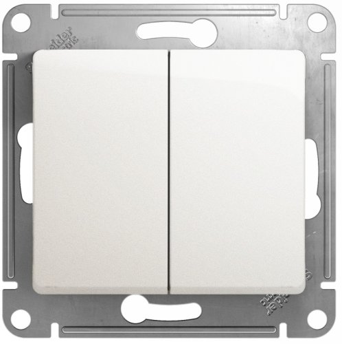 Выключатель без рамки Systeme Electric Glossa 2-кл. перламутр картинка